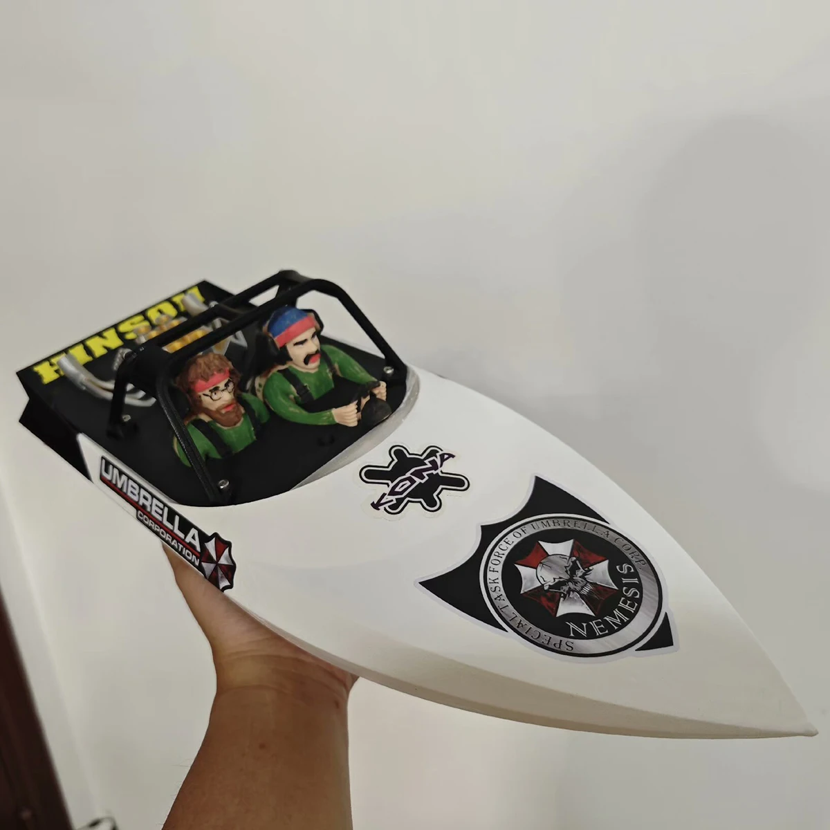 

46cm RC Boat Single Motor Two-seater Remote Control Jet Boat 3D Printing One-piece Molding RC Boat Model RTR Boy Toy Gift