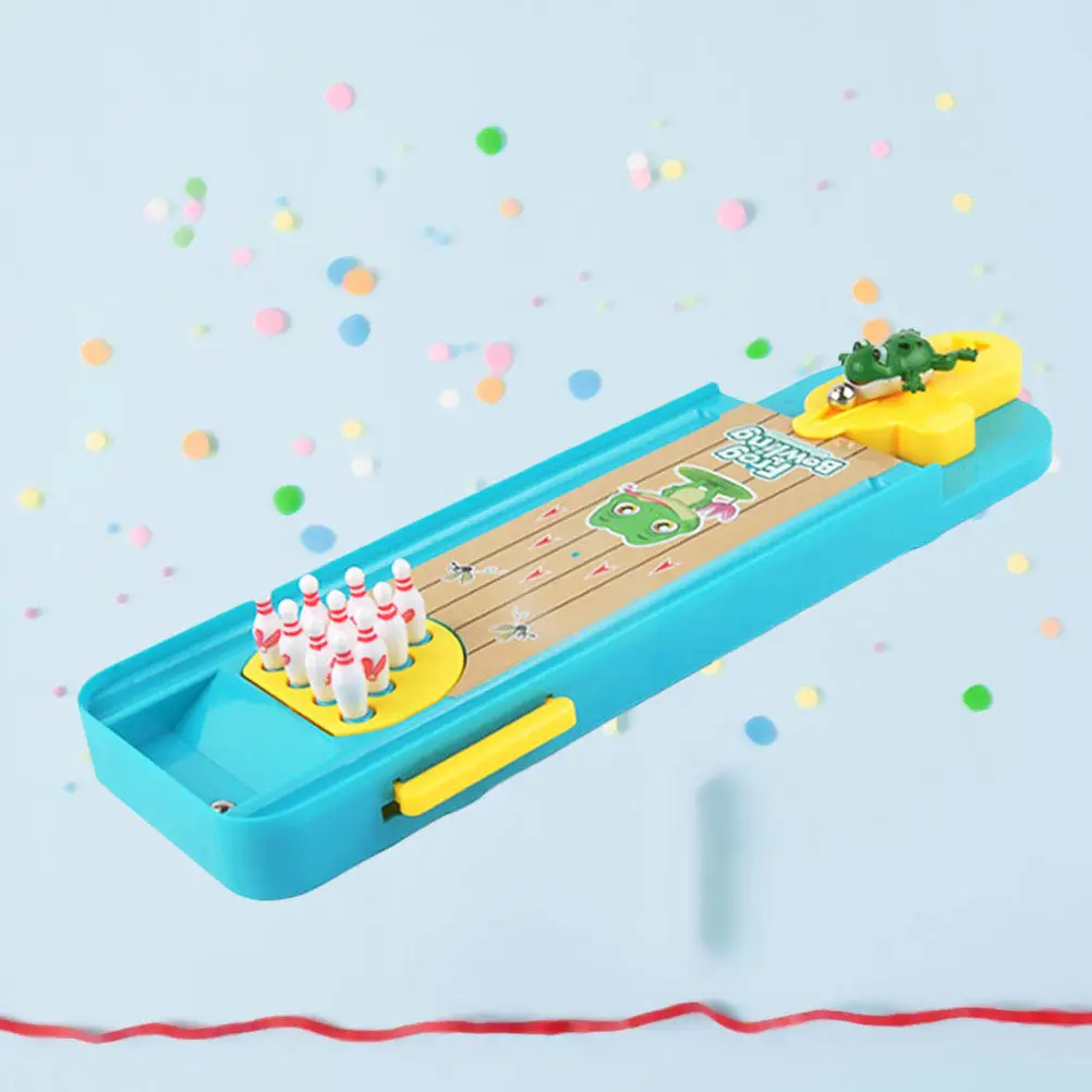 

Mini Desktop Bowling Game Plastic Lightweight Finger Catapult Tabletop Sports Educational Game for Kids Stress Relief Party