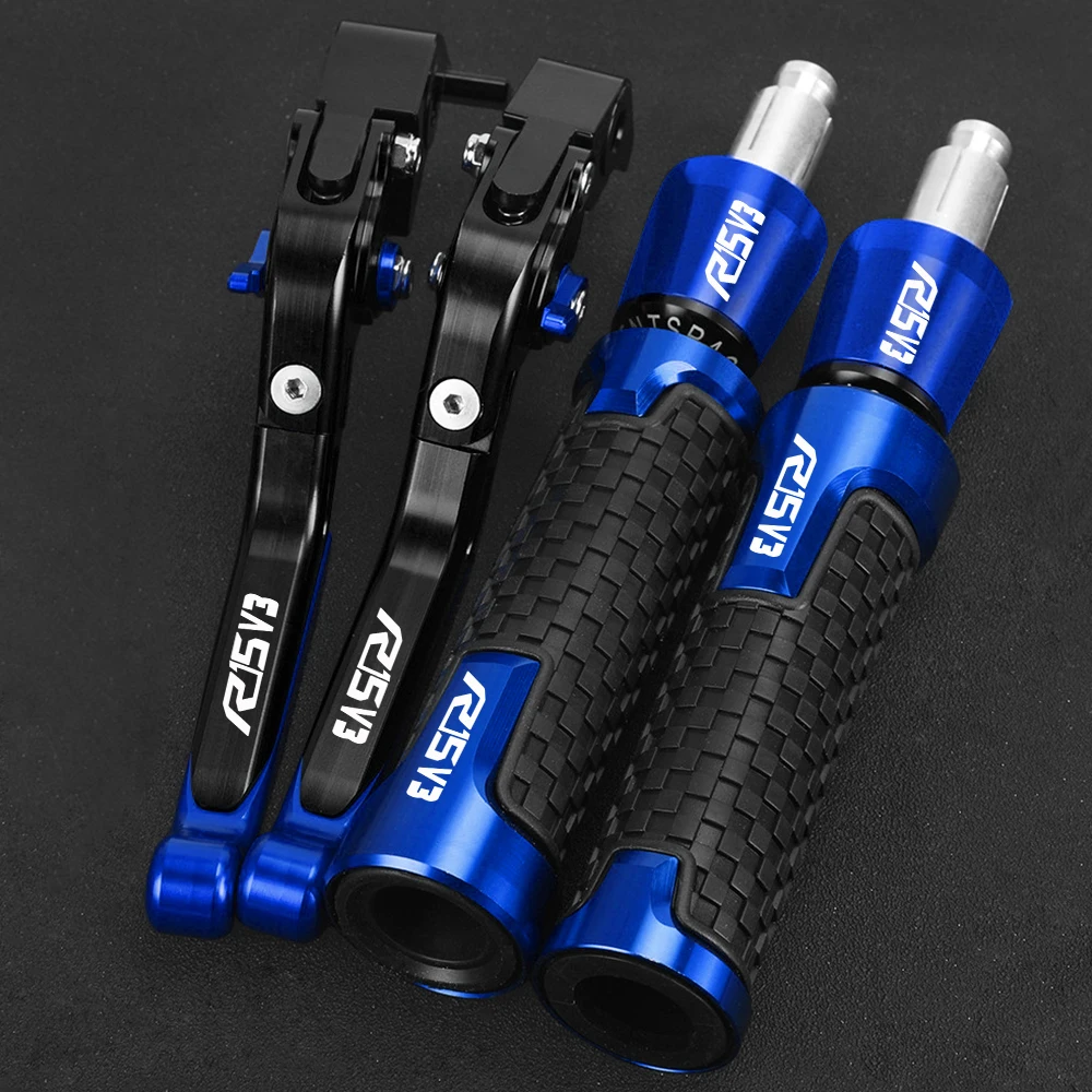 

Motorcycle Adjustable Foldable Brake Clutch Levers 7/8'' 22mm Handlebar grips Handle ends For YAMAHA R15 V3 R15V3 2017 2018 2019