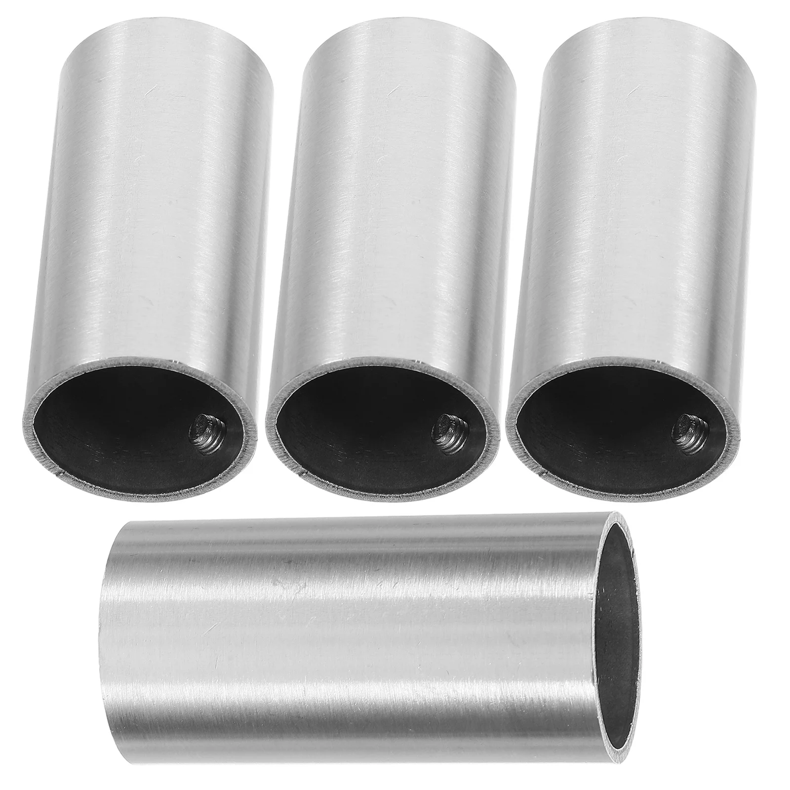 

4Pcs Stainless Steel Straight Pipe Connector Versatile Design Easy to Use DIY and Professional Piping Solution
