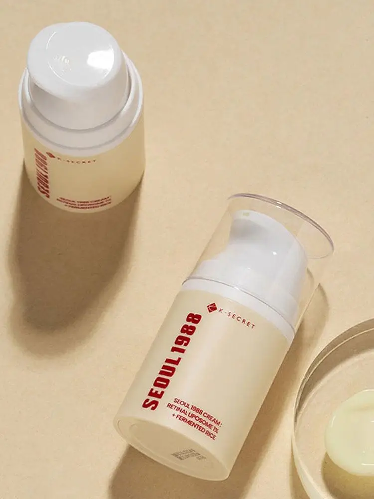 Crème Contour des Yeux Anti-Rides au Liposome Rétinol + Haricot Seoul 1988, Crème Réparatrice de Barrière Cutanée au Riz Fermenté, Soin Coréen Original