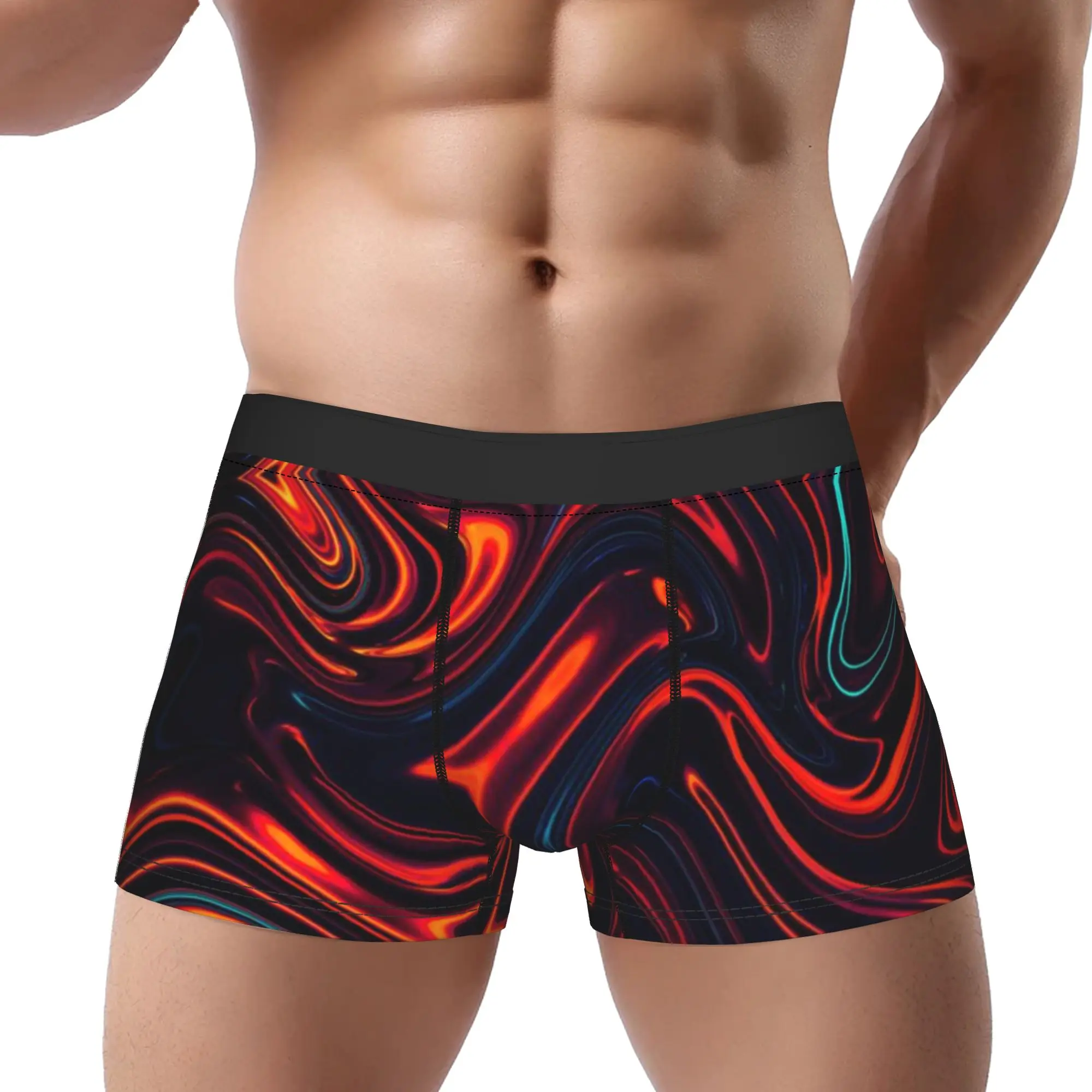 

Мужские трусы-боксеры Fantasy (25) с психоделическим узором, дышащие, вентилируемые