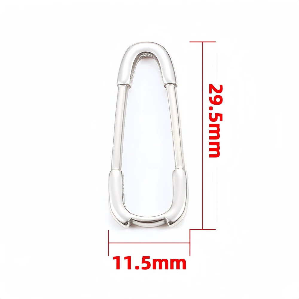 2 Stücke Edelstahl-Anhänger in Form einer Büroklammer für Schmuckherstellungszubehör DIY Halsketten- und Armbandzubehör – Detail 5