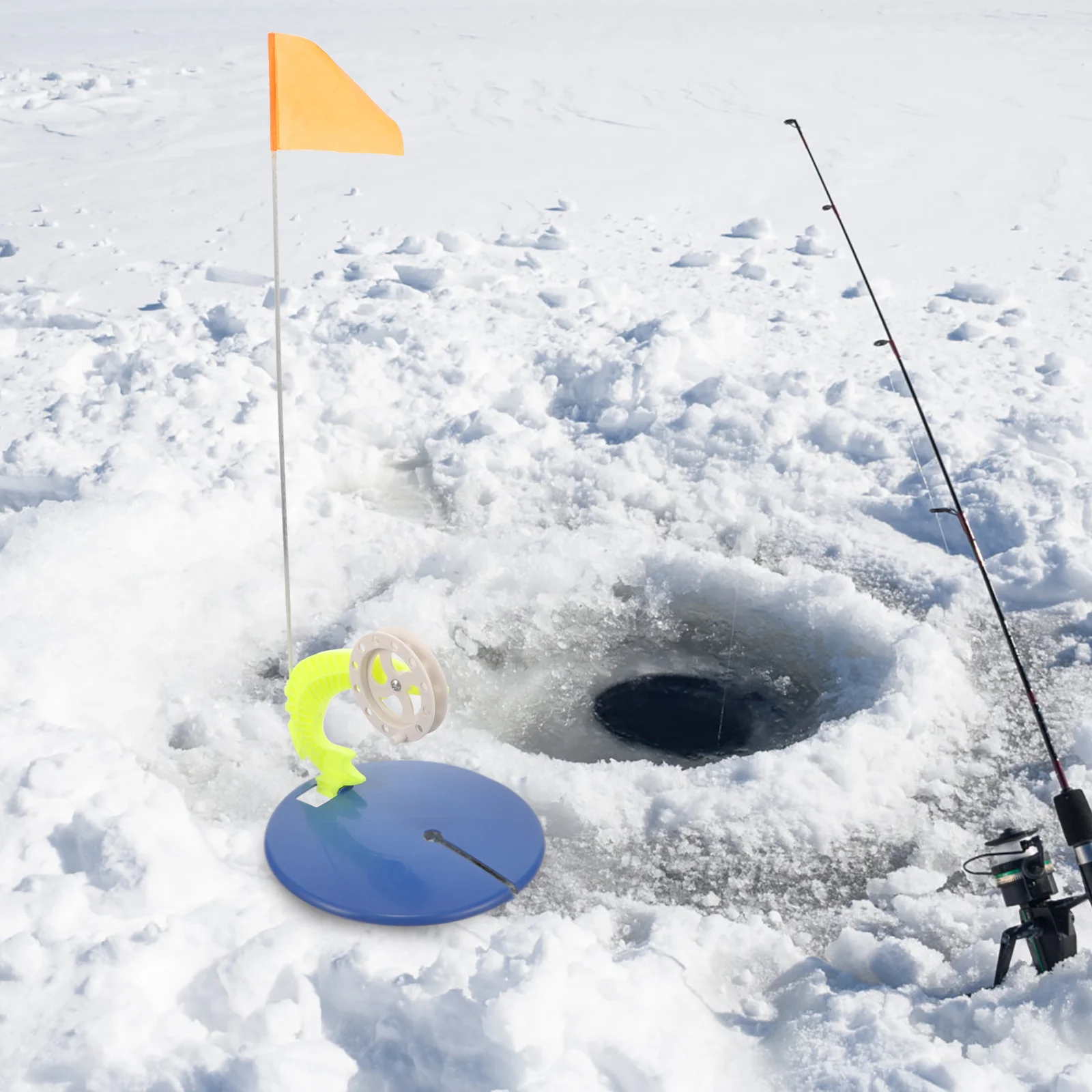 2Pcs Tip-Up Anglers Portable Flag Winter Angling Flag Ice Fishing Flag For Winter Fishing Ice Fishing Tip-Ups Ice Fishing Flag