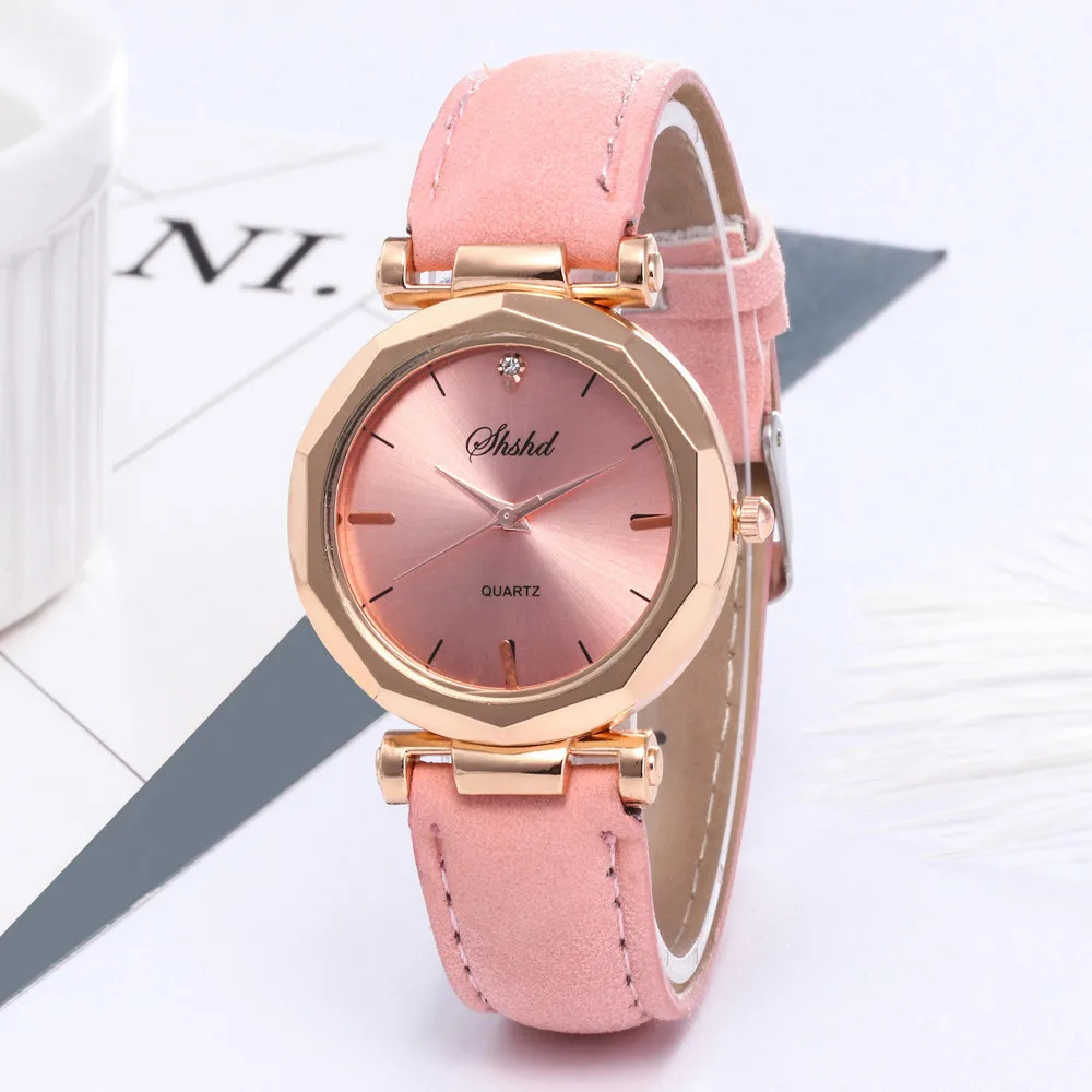 Fashion Women Leather Casual Watch Luxury Analog Quartz Crystal Wristwatch Luxury Women\'s Watches Waterproof Clock 2022