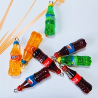 10pcs Kawaii Drink Cola Bottle Cute Resin Phone Charms for Jewelry Making Diy Pendants Necklace Keychain Earring Charms