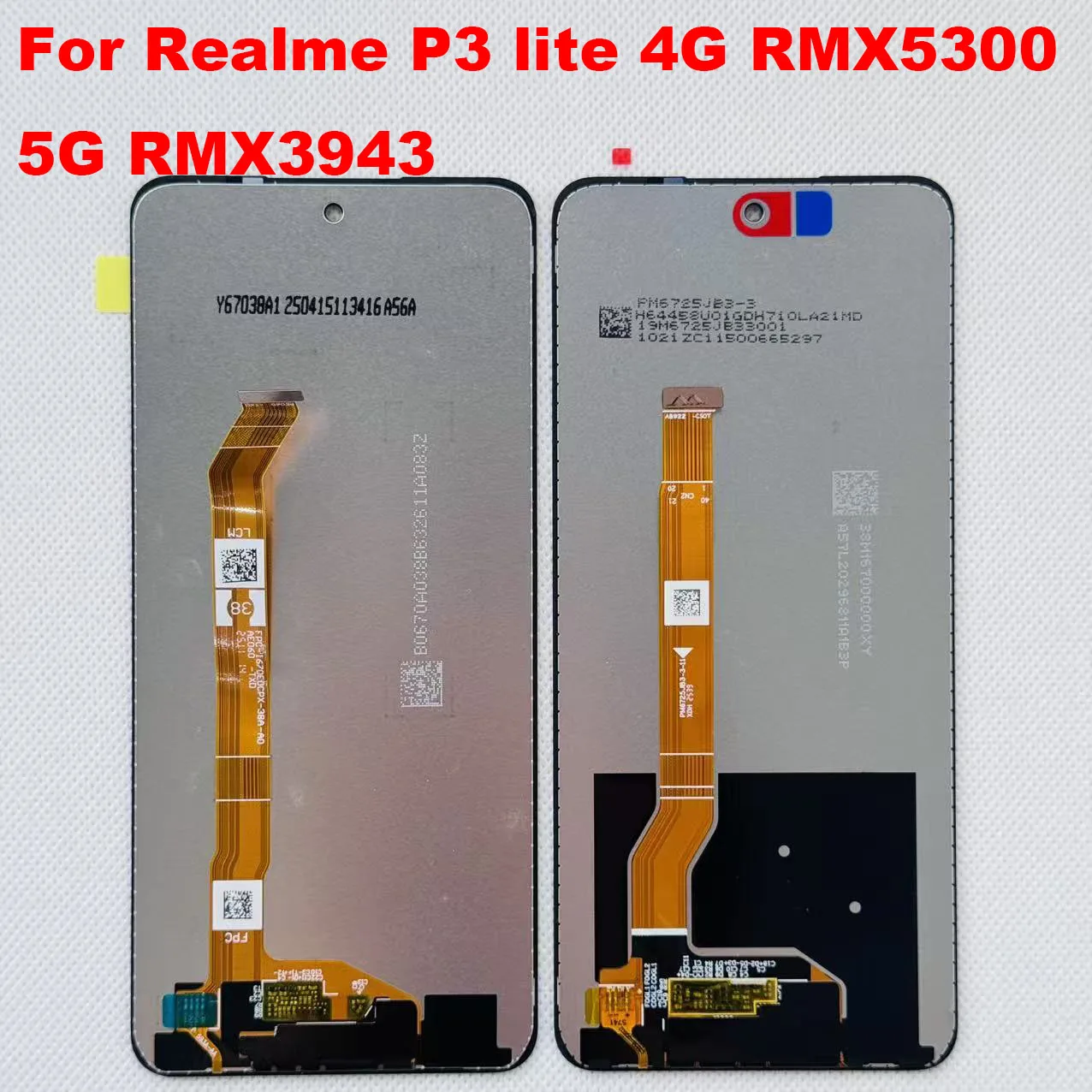 6.67' Original For Oppo Realme P3 Lite 4G RMX5300 5G RMX3943 LCD Display Touch Screen Digitizer Assembly Display Replacement
