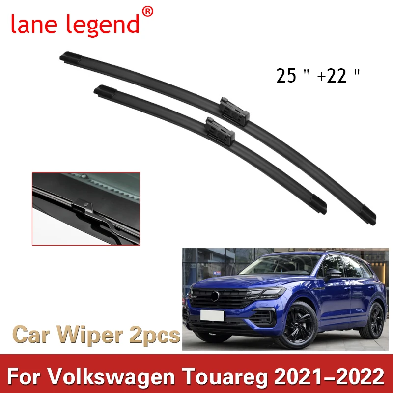 

lane legend Wiper LHD Front Wiper Blades For Volkswagen VW Touareg 2021 2022 Windshield Windscreen Window Rain Brushes 25"+22"