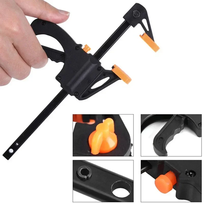 2Pcs Quick Ratchet Release Speed Squeeze Wood Working Work Bar Clamp Clip Kit Spreader Gadget Tool DIY Hand Woodworking