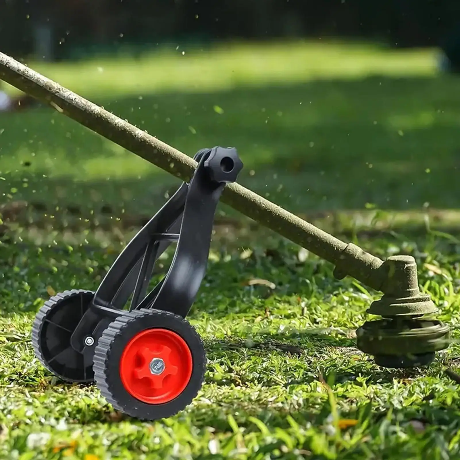 Adjustable String Trimmer Support Wheels Push Lawn Mower Stand Auxiliary Wheels Universal Lawn Mower Stand For Brush Cutter Part