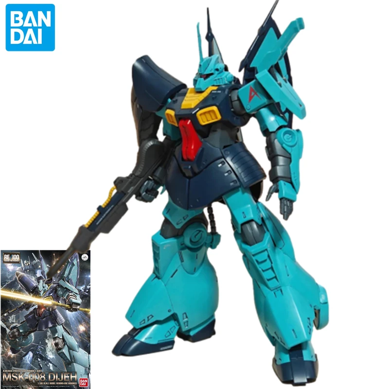 Bandai Mobile Suit Gunpla RE MSK-008 Dijeh Robot Figure Anime Peripheral Collection Decoration Mecha Boy Christmas Gift