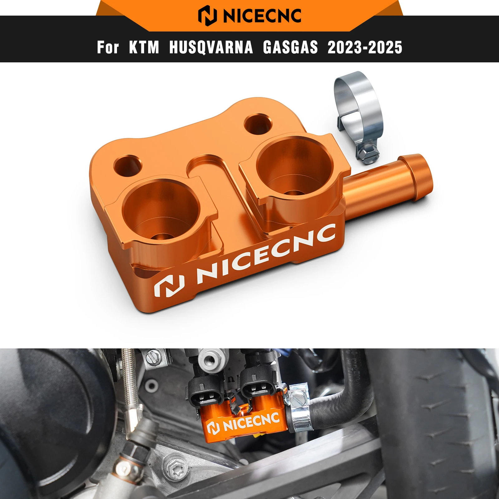 NICECNC For KTM EXC 300 250 XCW 2024 2025 SX 125 250 XC 2023-2025 TBI High Flow Fuel Rail For Husqvarna TE 300 GasGas EC 300