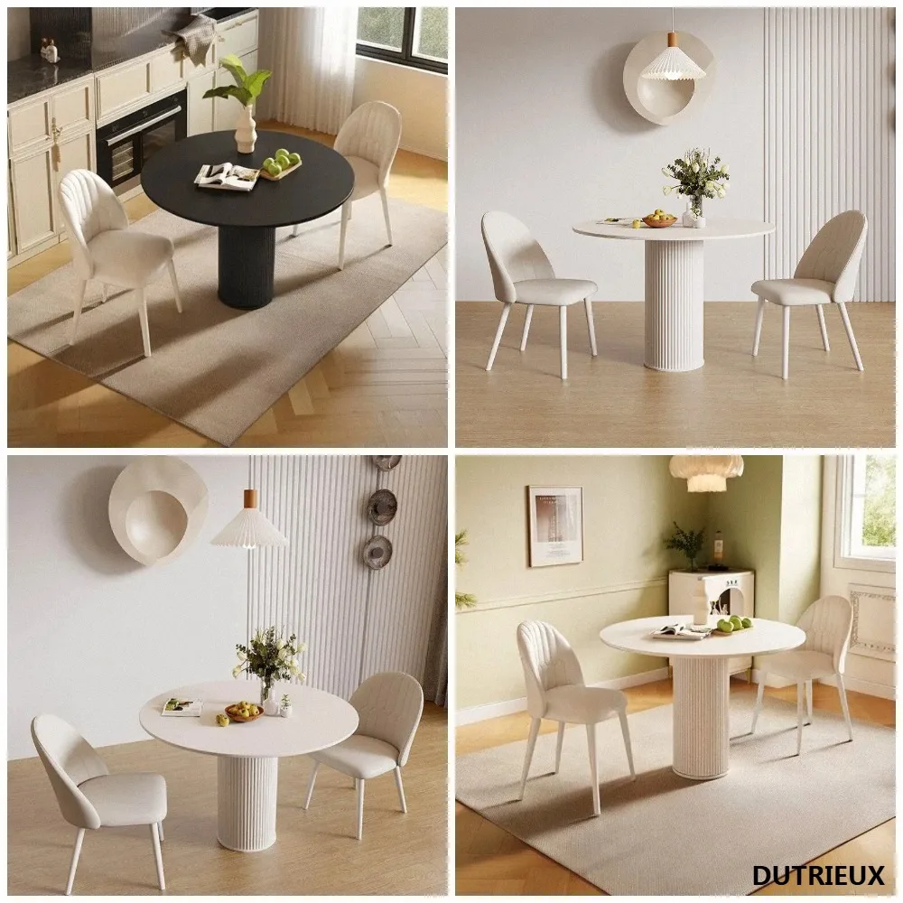 Luxury Round Dining Table Study Restaurant Mobile Modern Living Room Writing Designer Dining Table High Muebles Home Furniture