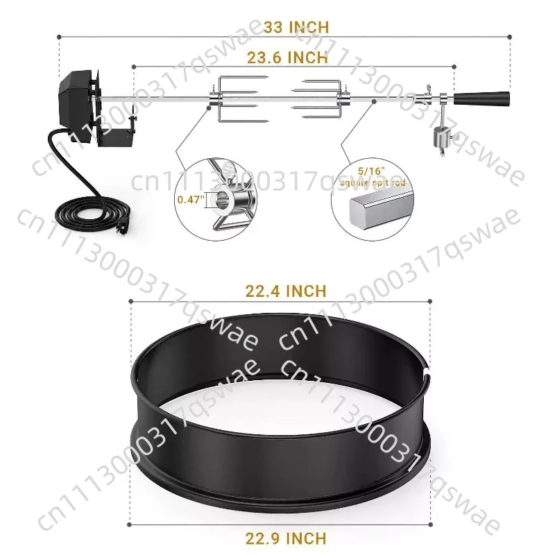 Barbecue Accessories Portable Round Grill Set Replacement Parts For 22 Inch Kettle Grill