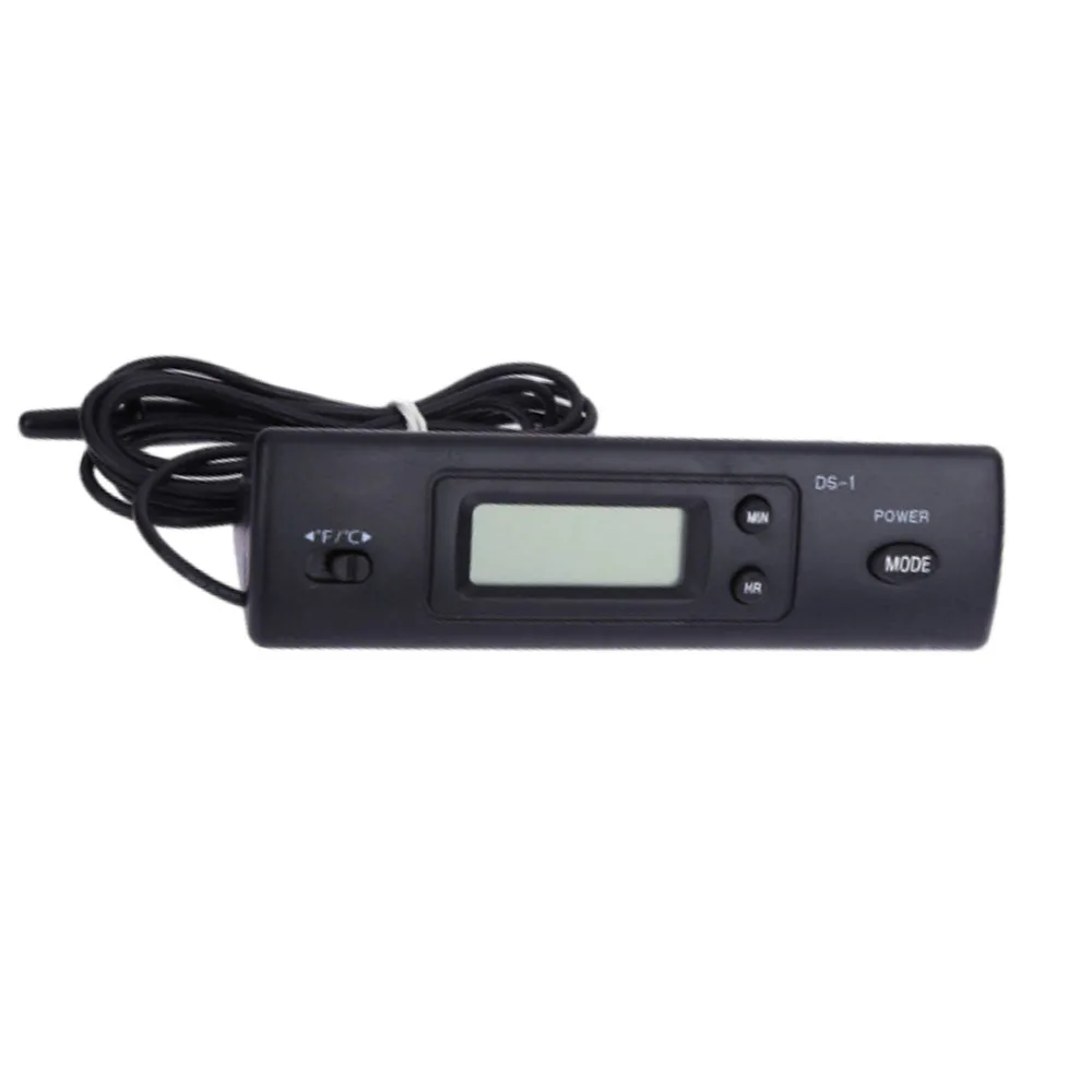 DS-1 Large Screen Thermometer Embedded Digital Display ℉/℃ Temperature Meter Waterproof Fish Tank Thermometer With Probe