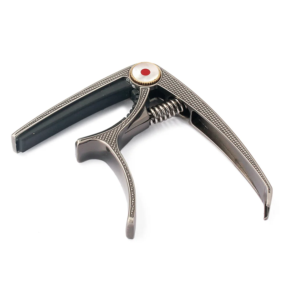 

Clamp Key Capo Black Nickel for Acoustic Electric Classic Guitars Small Portable Easy Tuning Guitar Capo