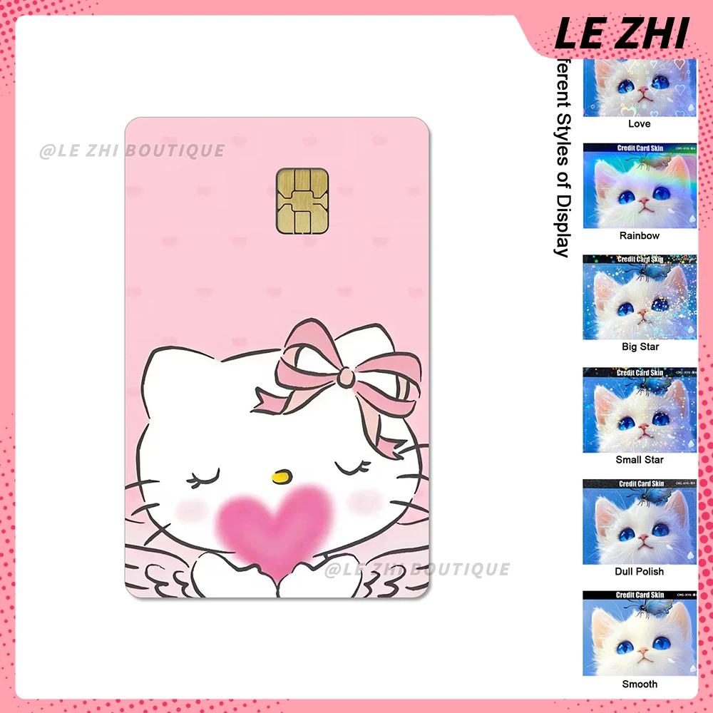 Japanese Cartoon Anime Sanrio Hello Kitty Waterproof Small Chip Film Sticker Credit Debit Card Bank Bus Access Card Sticker Gift