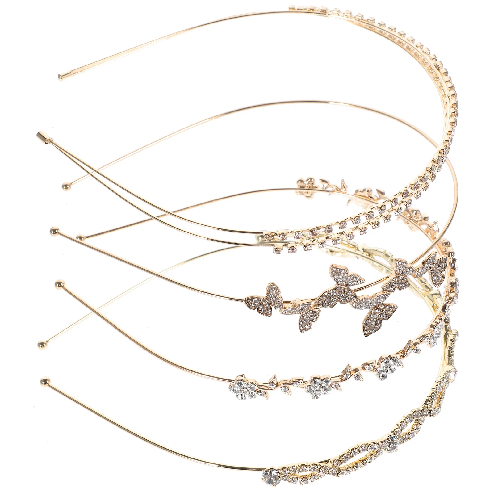 

4Pcs Rhinestone Headbands for Women Elegant Lightweight Bridal Hair Bands Wedding Prom Birthday Accessories Hair Bands
