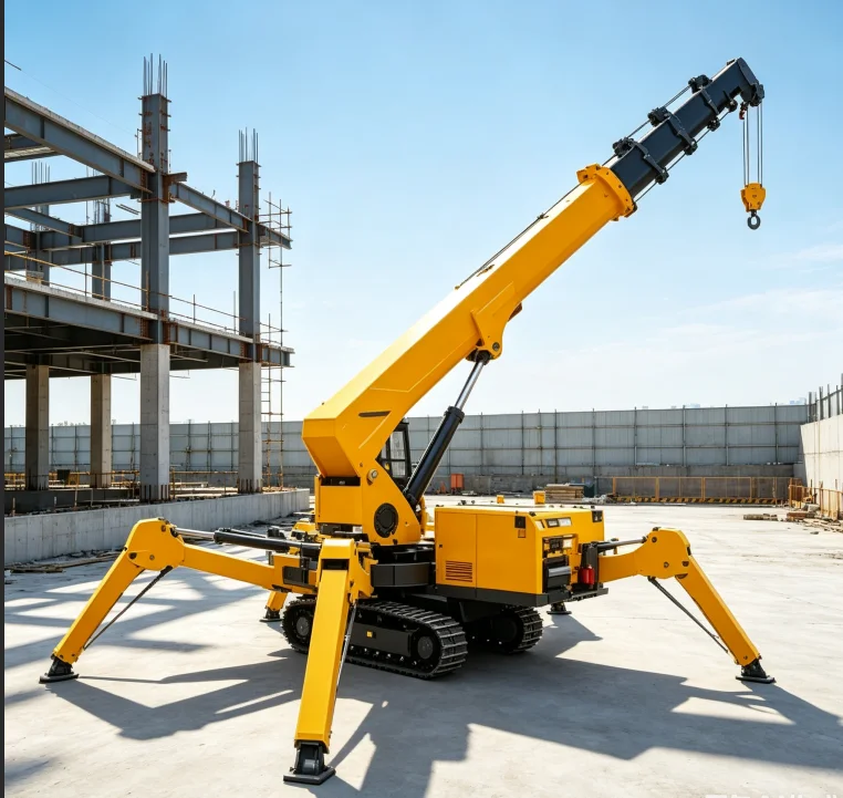 High Quality Tracked Crawler Spider Crane 3 Ton Lifting Height 10m Articulating Arm Engine Hydraulic Motor Drive 360 Degree