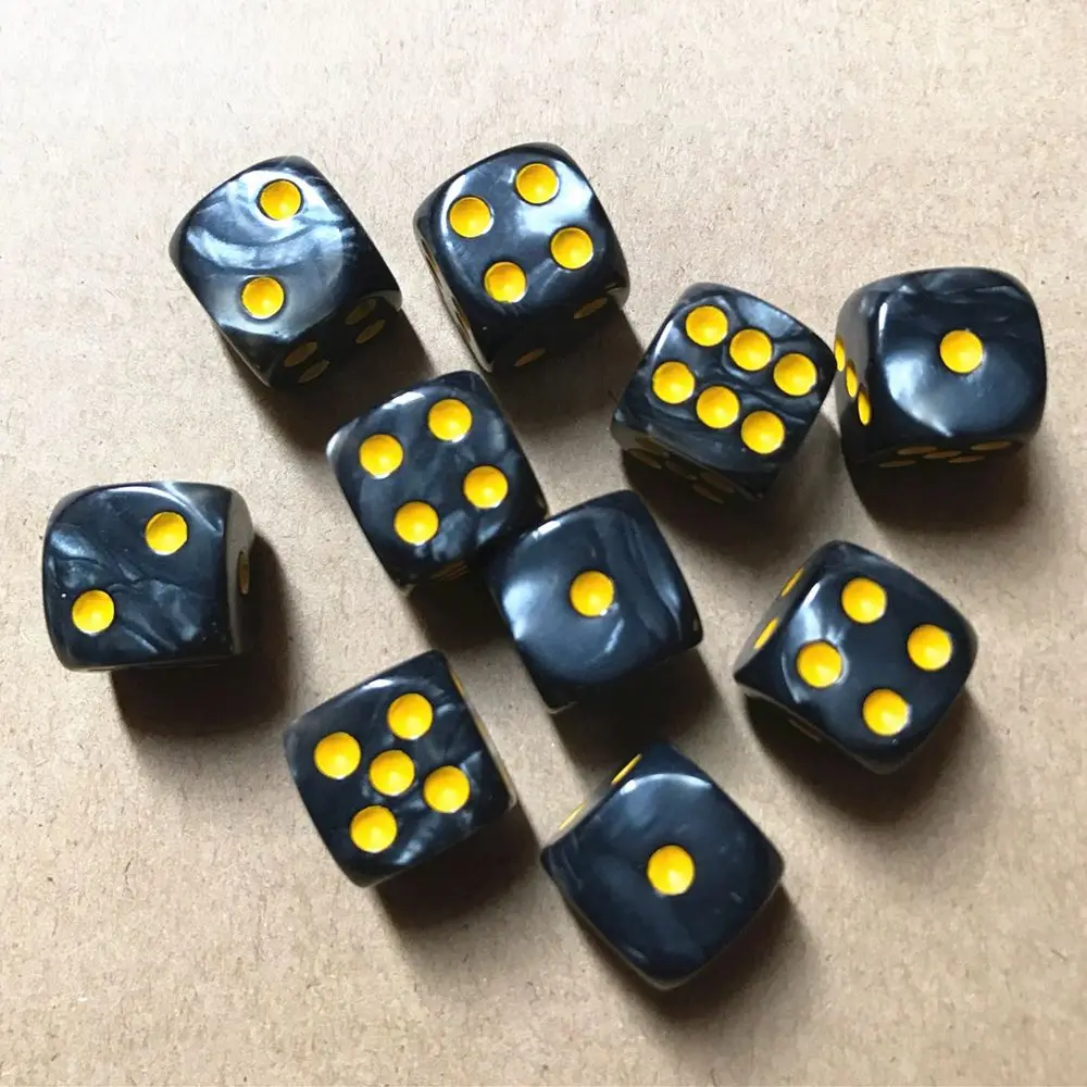 

Настольные игры, 6-сторонние игральные игры, смола, 16 мм, круглые угловые многогранные игральные кости, игровые кости, кости с жемчужным драгоценным камнем, 6-сторонние кости 16 мм