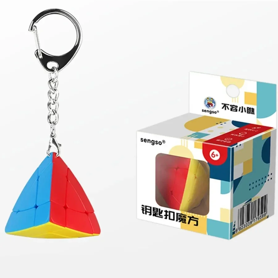[JudyCube] Sengso Brelok Kostka 3x3 Poduszka Mini Magic Cube shengshou Klucz Pyraminx Cubo Magico Puzzle Zabawka Prezent dla Dzieci