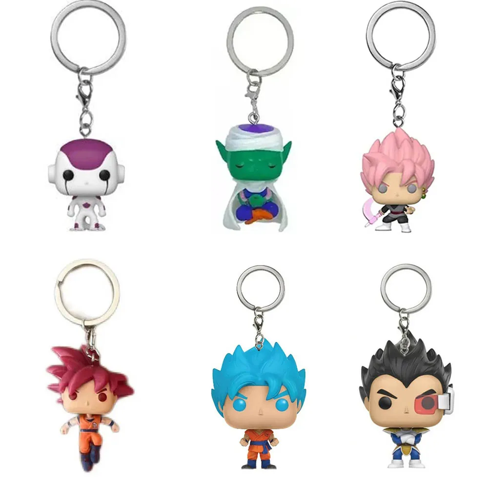 Llavero de bolsillo Super Saiyan Rose Goku negro Vegeta Gohan Perfect Cell Piccolo Master Roshi modelo Juguetes