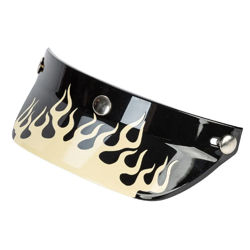 

Water Sticker Flower Design Retro Helmet Dedicated Tongue 3/4 Helmet Brim 3-Button Special Brim Sun Visor Tongue Accessories