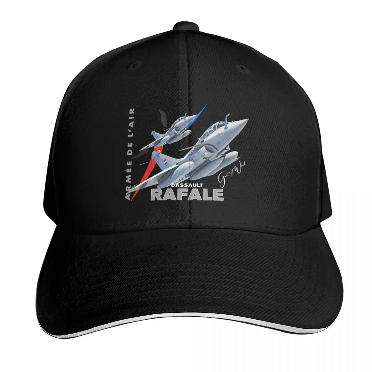 Dassault Rafale French Fighterjet Baseball Cap Six Panel Structured Crown Sun Protection UPF 50+ Breathable Mesh Back