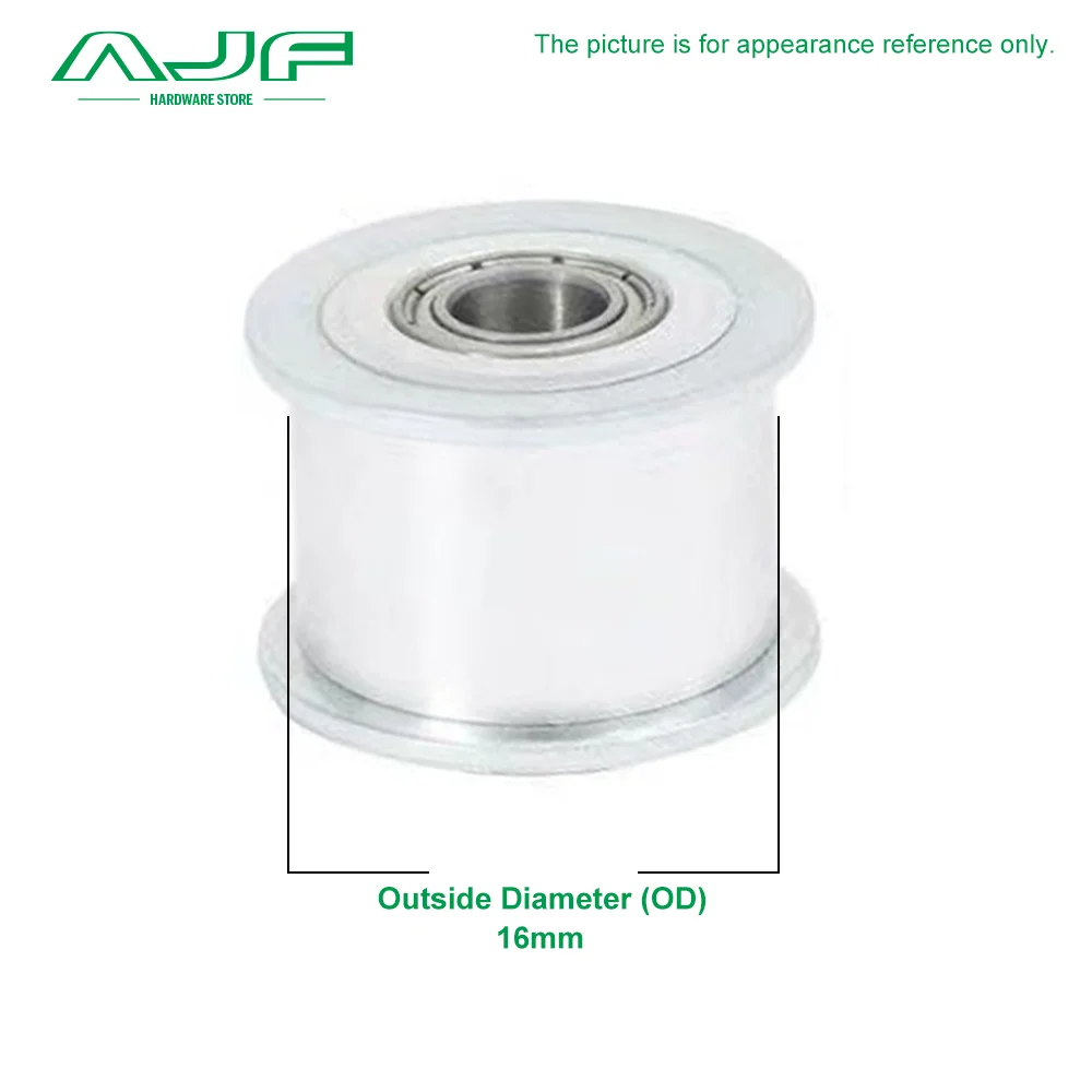 HTD 3M Idler Timing Pulley 18Teeth Bore 3-9mm Belt Width 6/10/15mm Tensioning Idler 3M Bearing Synchronous Wheels 18T