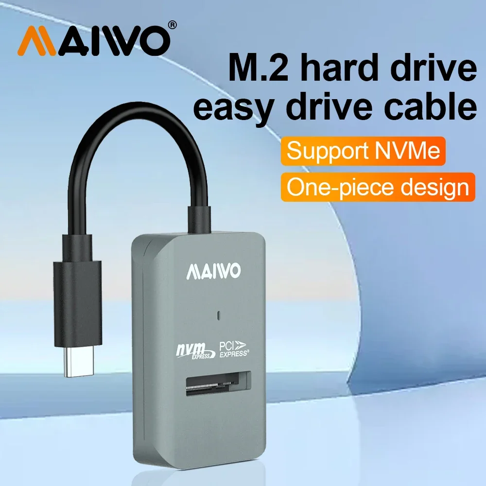 MAIWO M.2 NVME SSD-behuizing 10Gbps PCIe SSD Box voor M.2 NVMe SATA SSD Disk M2 NVME naar Type C Interface externe harde schijfbehuizing