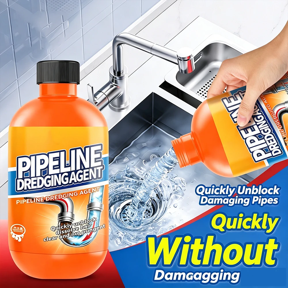 Pipe Cleaner Concentrated Clog Relief, Dissolves Stubborn Oil Stains Unscented Liquid Type Unscented Large Capacity For Home