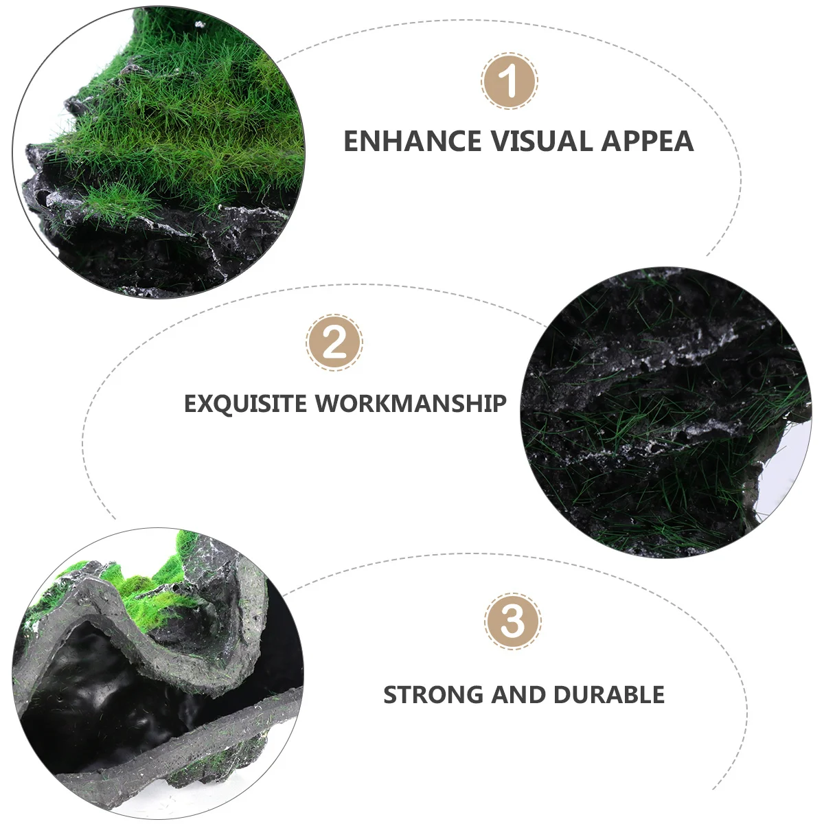 

Crab Hiding Cave Fake Mountain Adornment Resin Decorative Stone for Aquarium Tank Household Mountain Decoration Delicate Craft