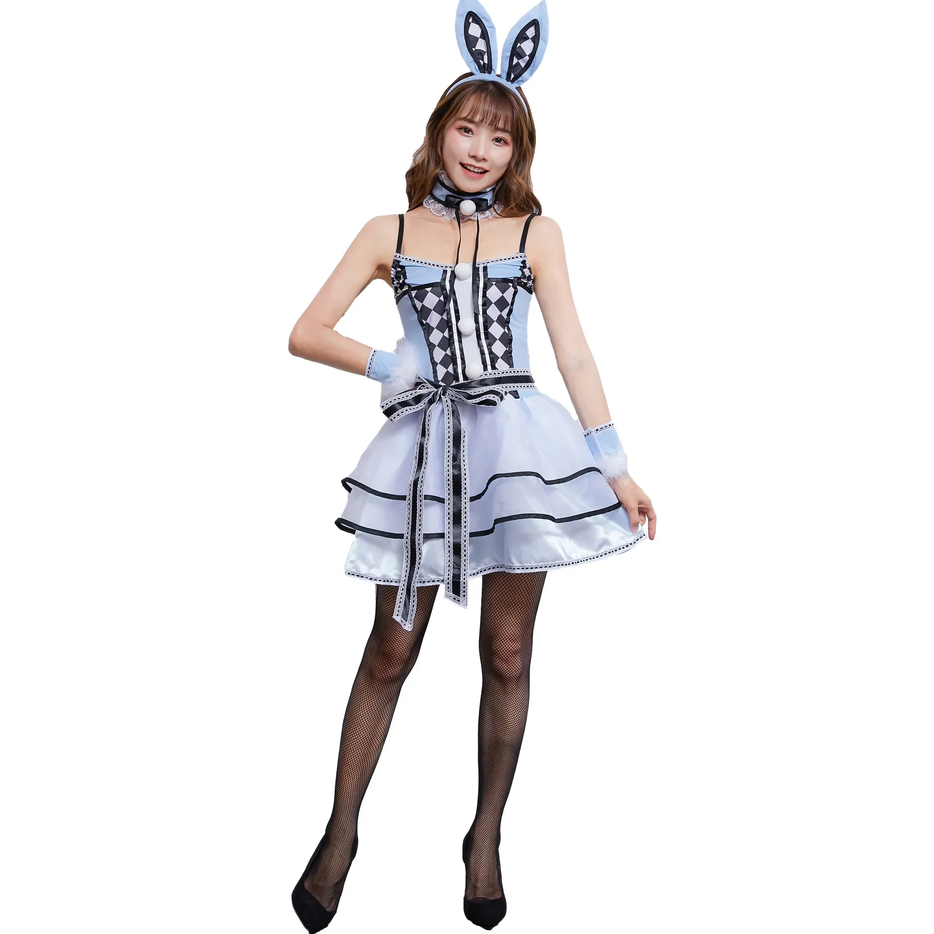 

Sexy Cute Bunny Costume Costume Game Uniform Cosplay Bunny Girl Dress Blue