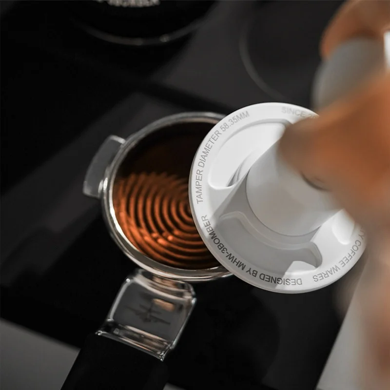 In Stock Mhw-3bomber Coffee Tamper With Distributor Er Knight Series Impact Spring-Loaded Constant Pressure Espresso Hand Tamper