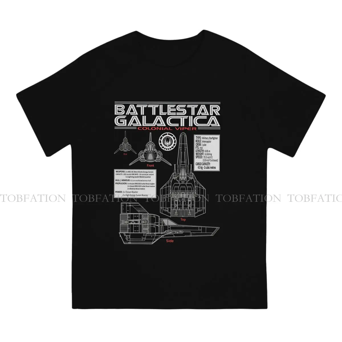 Battlestar Galactica COLONIAL 100% Cotton T Shirt Harajuku Alternative Men's Tee Shirt O-Neck Streetwear