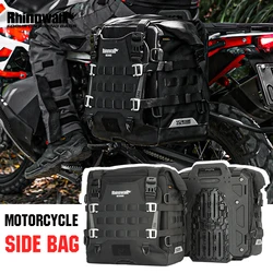 Rhinowalk Motorcycle Side Bag Waterproof 35l Quick Release Motorcycle Saddle Pannier Bag Travel Luggage Box Anti-theft Anti-drop