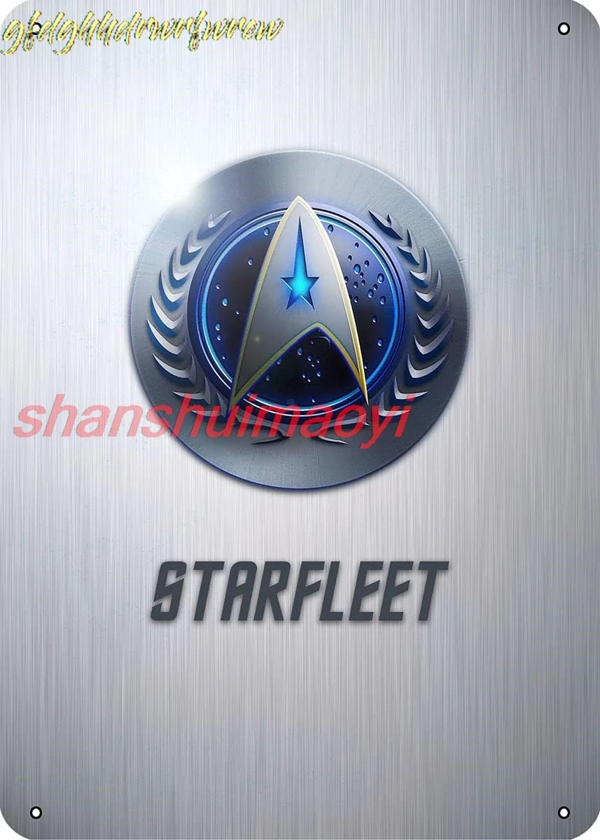 Mzzxpt Starfleet Insignia! Posters of Things Metal Tin Sign 12