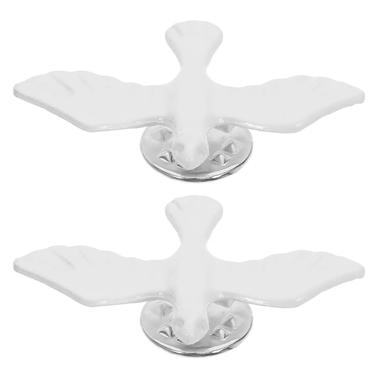 2Pcs Dove Lapel Pin Catholic Christian Communion Baptism Accessory Peace Symbol Spiritual Faith Brooch Elegant Religious