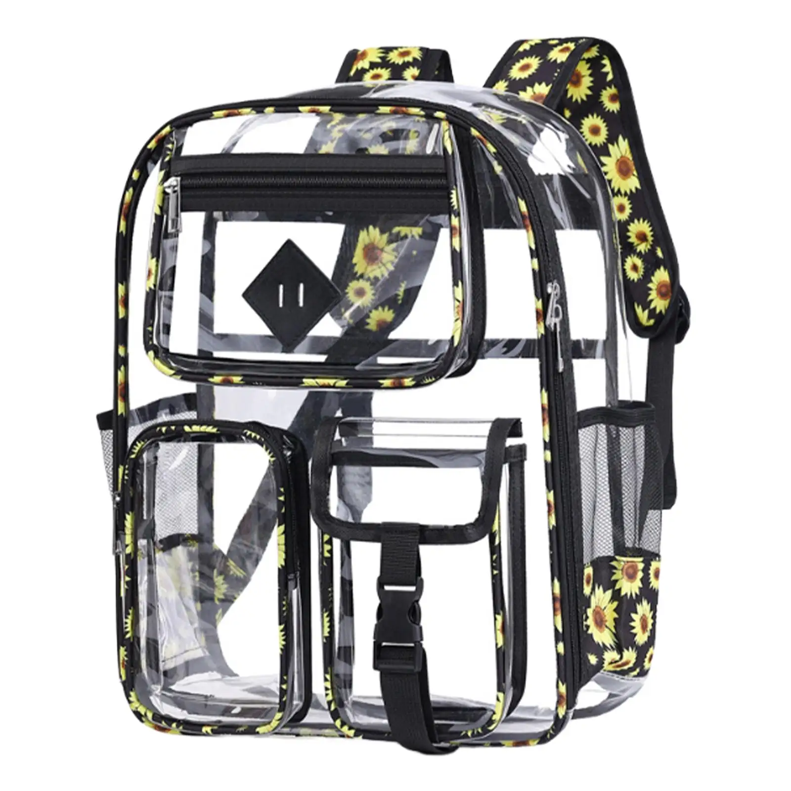 

PVC Transparent Backpack Waterproof with Adjustable Strap Birthday Gifts Casual Bookbag for Travel Teen Work Students College