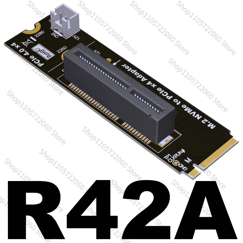 For M2 NVMe To PCIe 4.0 Adapter Board X16 Slot Support Graphics Card X4 Channel SSD Solid State Drive Adapter Card