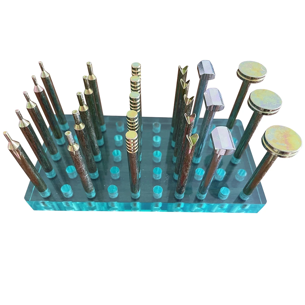 

26 Piece/Set High Precision Gemstone Measuring Stick Set 6MM Diameter 65MM Length Gemstone Facet Grinding Tool