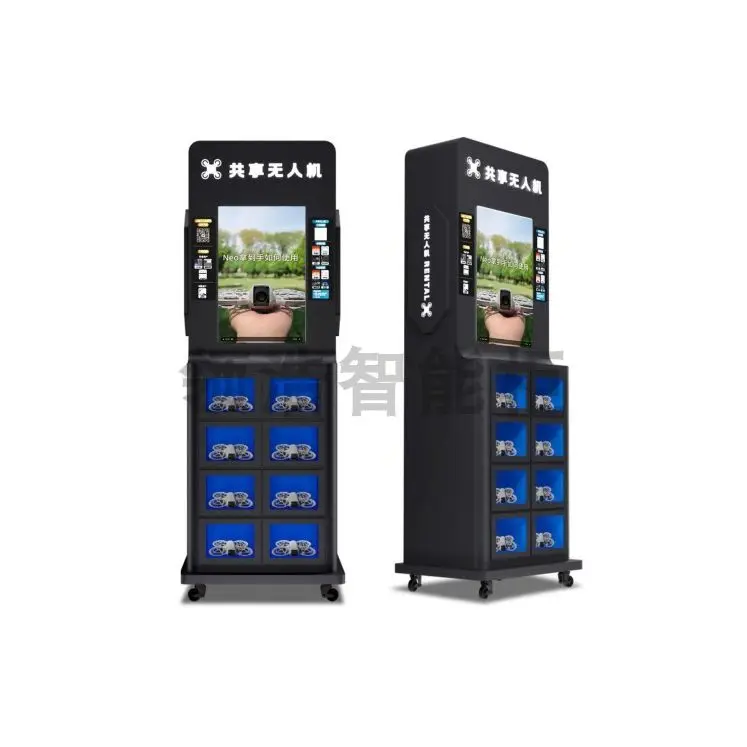 yjq shared unmanned scanning code rental system grid cabinet intelligent identification 24-hour self-service machine