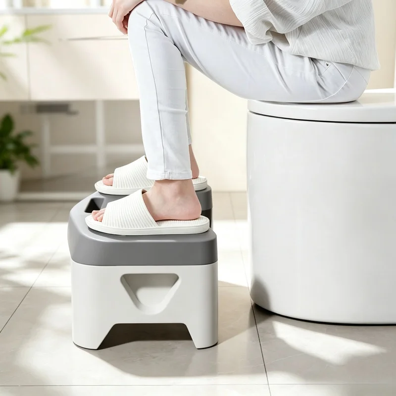 1Pc Anti‑Slip Thickened Toilet Step Stool, Squat‑Aid Footrest for Adults Kids Pregnant Women Bathroom Use