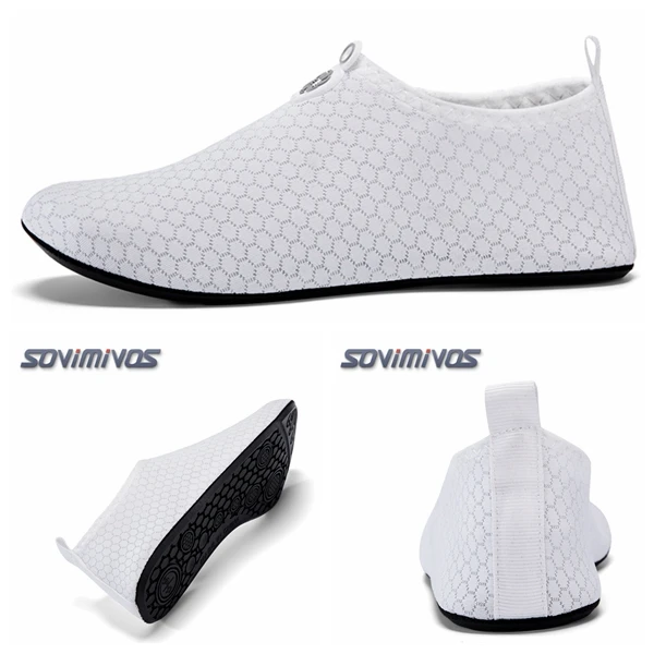 Breathable Mesh Aqua Shoes Men Women Quick Dry Beach Barefoot Wading Shoes Light Elastic Water Sports Shoes Fishing Surfing