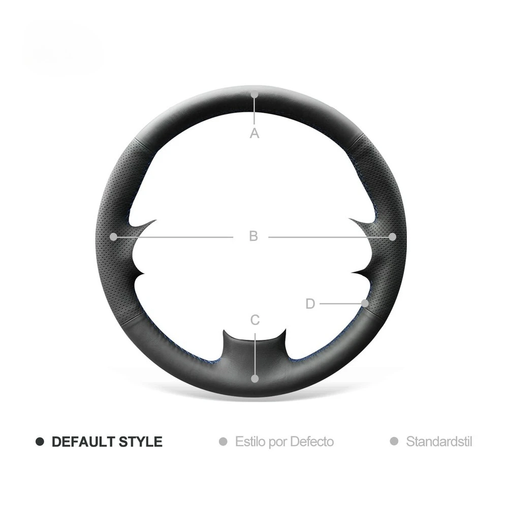لتقوم بها بنفسك مخيط يدويا أسود بولي Leather الجلود غطاء عجلة القيادة التفاف لسوبارو فورستر ليجاسي امبريزا Exiga اكسسوارات السيارات الداخلية #5