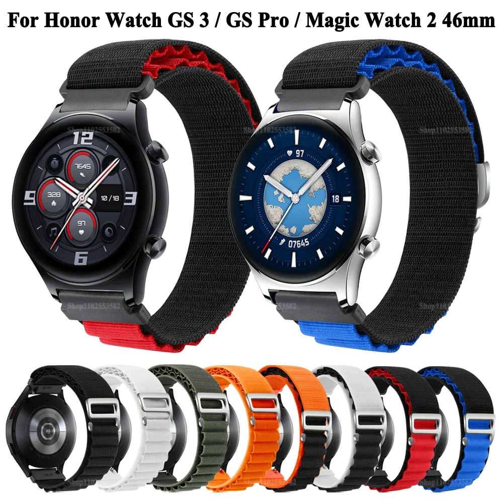 For Honor Watch GS Pro Nylon Watch Strap Replacement  For Honor Watch 4 Pro Magic 2 Bracelet Watchband Wristband