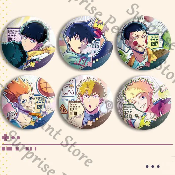 Preventa Mobu Saiko Hyaku Mob Psycho 100 colegas-anime ambido máquina de condimentos tema hall insignia de hojalata de alta calidad