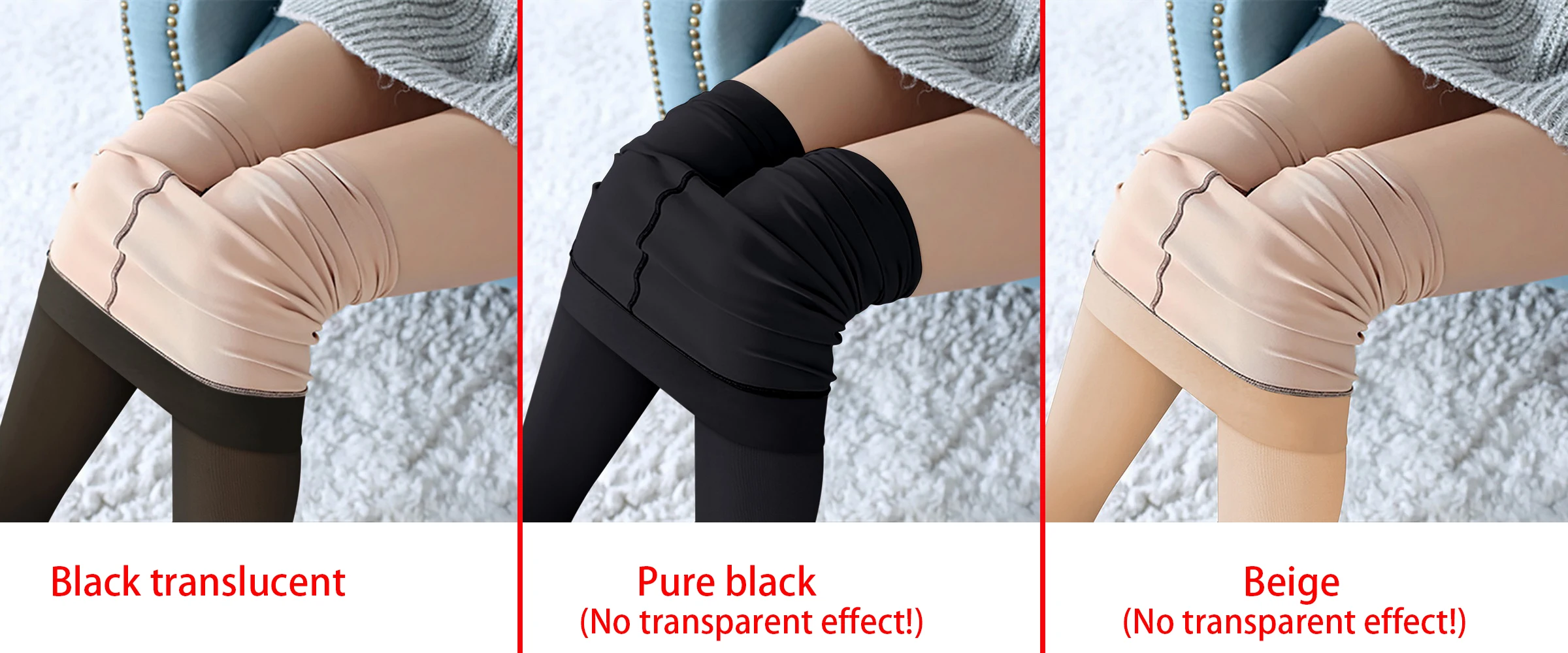 Damen Fleece Winter Sexy Bedruckte Strümpfe Warme Leggings Mode Hochelastische Thermo-Strumpfhose Hauteffekt Dicke Samt-Strumpfhose – Detail 12