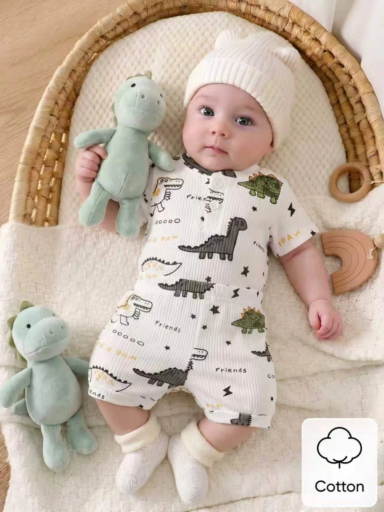 Baby Products On Sale - Combinaison d'été rayée blanche pour nouveau-né