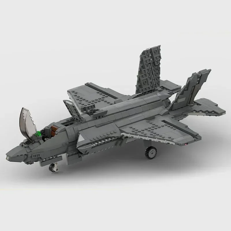 Military Model Moc Building Bricks F-35 B Lightning II 1:34 Scale Fighter Technology Blocks Gift Christmas Toy DIY Sets Assembly